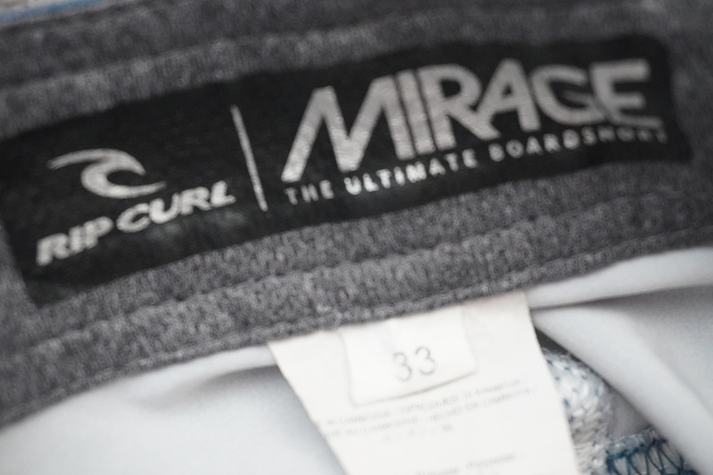 Rip Curl Mirage Board Shorts Mens 33 Blue Yellow Tropical Leaf Swim Trunks Zip - Picture 2 of 13